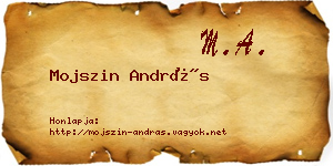 Mojszin András névjegykártya